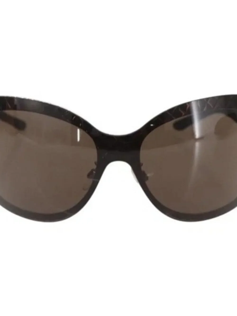 CHANEL Sunglasses plastic Brown CC Auth SW2007
